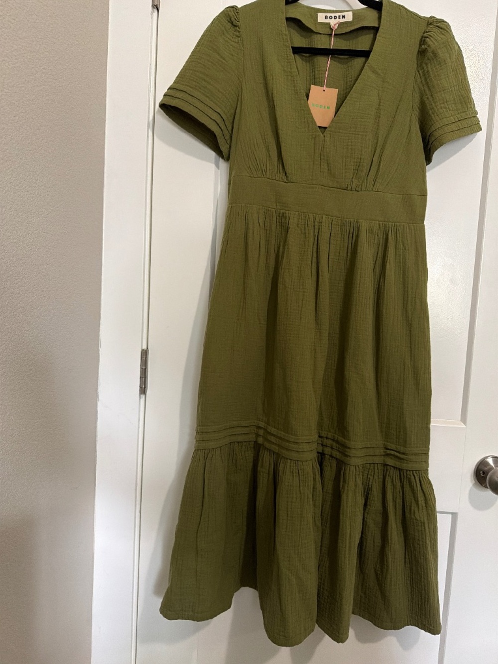 Boden Eve Double Cloth Midi Dress - Picture 1 of 2